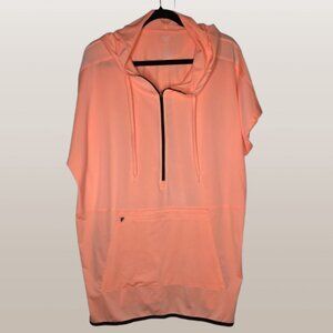 Livi Active Sherbet Orange Half-Zip Pull-Over Hoodie